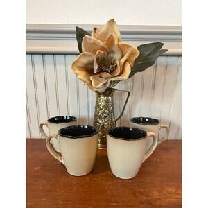 Zambezi Elite Gibson China Mug Set – Black Interior Stoneware